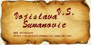 Vojislava Šumanović vizit kartica
